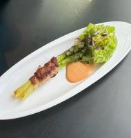 Bacon Wrapped US Asparagus with Chipotle Aioli - 1 Pair